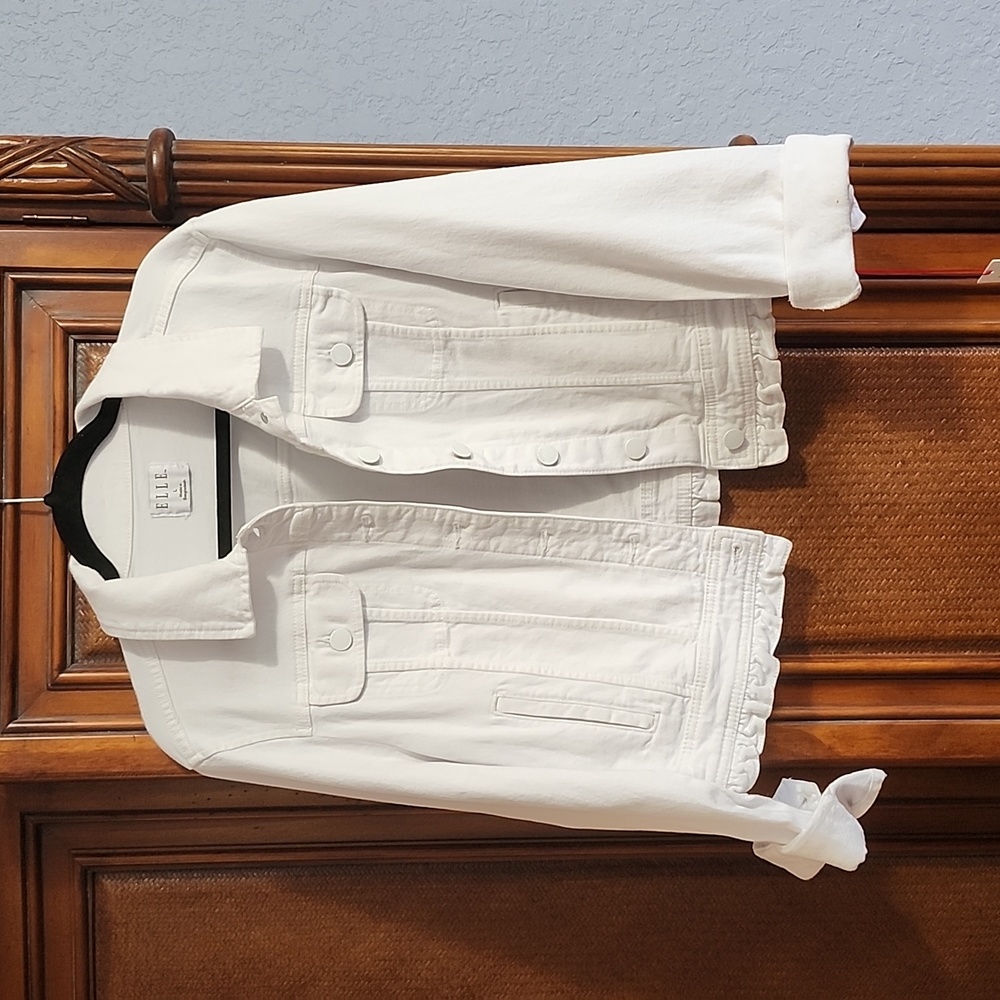 NWT White Jean Like Jacket
